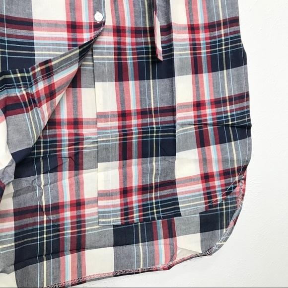 ALLEGRA K PLAID MIDI BELTED SHIRT DRESS 100% Cotton XSMALL NEW - Picture 10 of 14